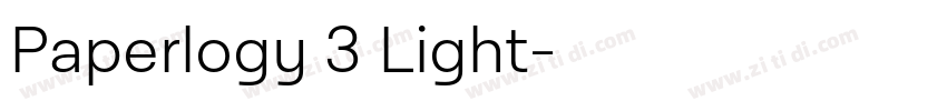 Paperlogy 3 Light字体转换
